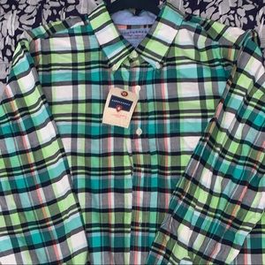 Saddlebred Plaid Button Up Shirt - Size XL